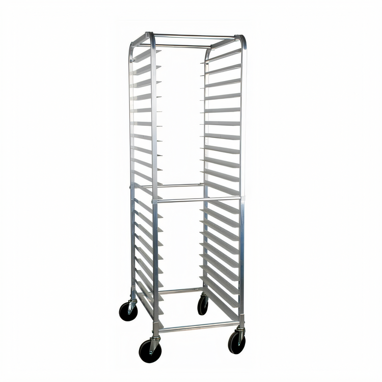 Product image #1 for Omcan USA Full-Size Mobile Aluminum Pan Rack with Curved Top, 20-Pan Capacity