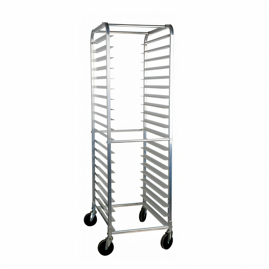 Product image #1 for Omcan USA Full-Size Mobile Aluminum Pan Rack with Curved Top, 20-Pan Capacity