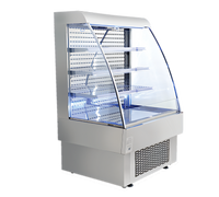 Omcan Grab-and-Go Refrigerated Open-Air Cooler Vertical Floor Display Case, 39-3/8-Inch Wide, 13.42 Cu. Ft.
