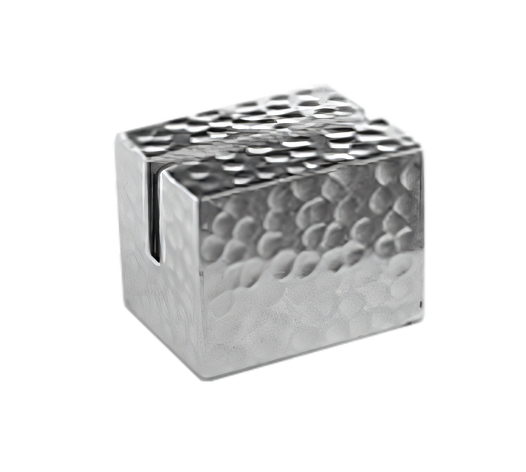 Product image #1 for American Metalcraft Hammered Aluminum Rectangular Menu Card Holder, 1-1/4 x 1 x 1 Inch