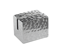 American Metalcraft Hammered Aluminum Rectangular Menu Card Holder, 1-1/4 x 1 x 1 Inch