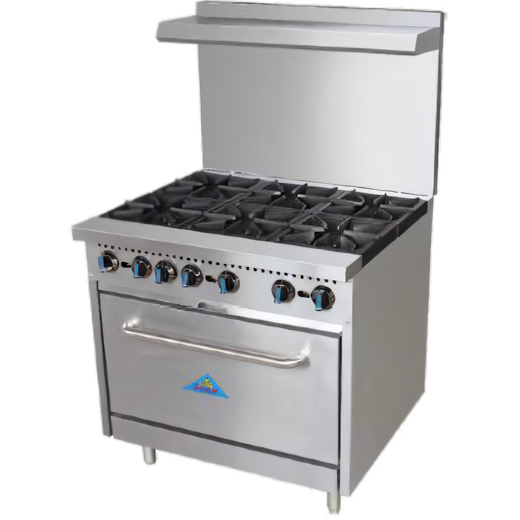 Product image #1 for Comstock-Castle R6 36-Inch Commercial Gas Range with 6 Open Burners and Standard Oven