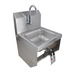 Thumbnail image #1 for BK Resources 9-Inch x 9-Inch x 5-Inch Wall-Mount Hand Sink with Gooseneck Faucet and Knee Valve Package