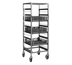 Thumbnail image #1 for Panco Mobile Full-Height Open-Side Stainless Steel Utility Rack for 20
