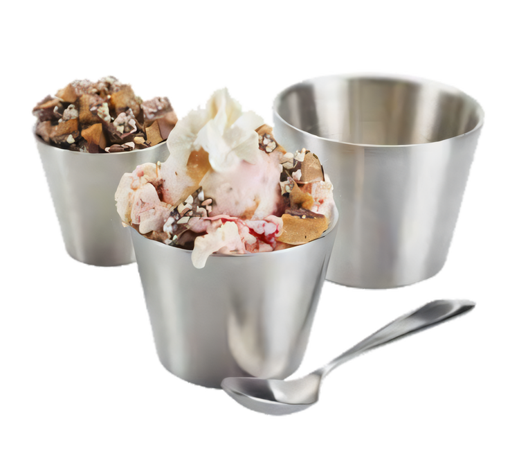 Product image #1 for American Metalcraft 7 oz. Double Wall Stainless Steel Sauce Cup, Satin Finish