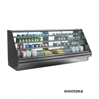 Fusion 75-3/8-Inch Refrigerated Service Case with Flat Angled Lift-Up Front Glass
