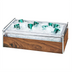 Thumbnail image #1 for Mid-Century Chrome Rectangular Wood Ice Housing with Clear Polycarbonate Pan