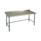 Thumbnail image #1 for Eagle Group Deluxe UT2460GTEB 60 x 24 Inch Stainless Steel Work Table, 16-Gauge Top, Rolled Edge, Galvanized Open Base