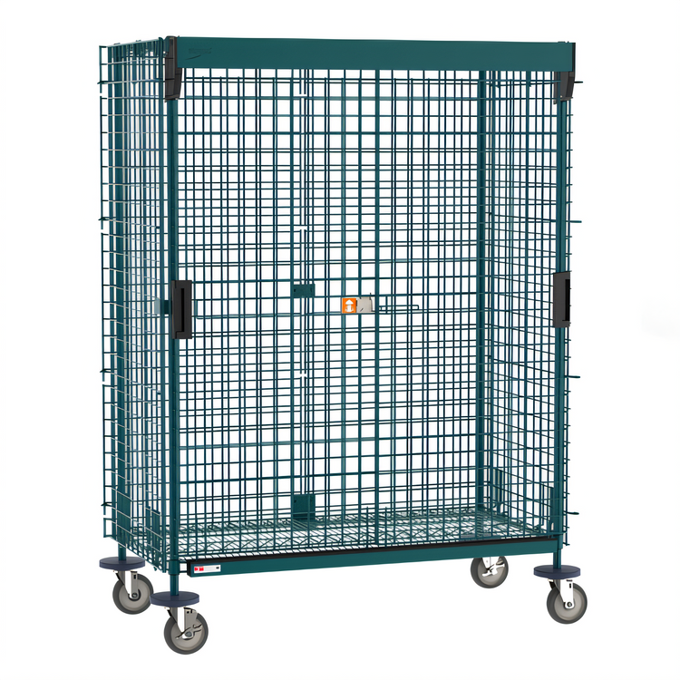 Product image #1 for Metro Super Erecta Mobile Sliding-Door Security Cage, Metroseal Green, 24 x 48 Inch Shelf Size