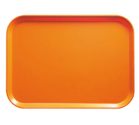 Cambro Camtray Rectangular High-Impact Fiberglass Cafeteria Tray, 15 x 20-1/4 Inch, Orange Pizzazz