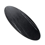Thumbnail image #1 for American Metalcraft Naturals MB25 Oval Melamine Serving Board, Black Marble Pattern, 25-1/2 x 10-1/4 Inches Case of 12