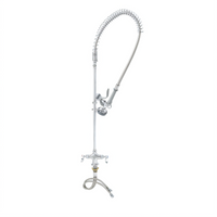 T&S Brass EasyInstall Single-Hole Deck-Mount Pre-Rinse Unit with 44-Inch Hose and Wall Bracket