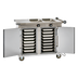 Thumbnail image #1 for Cres Cor Insulated Mobile Serving/Tray Make-Up Cabinet with 1 Heated Compartment, 2 Heated Wells, and 16 Tray Slides