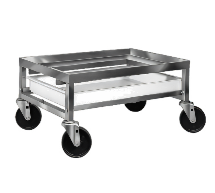 Product image #1 for Stainless Steel Poultry Crate Dolly with Drip Pan and 5-Inch Swivel Casters