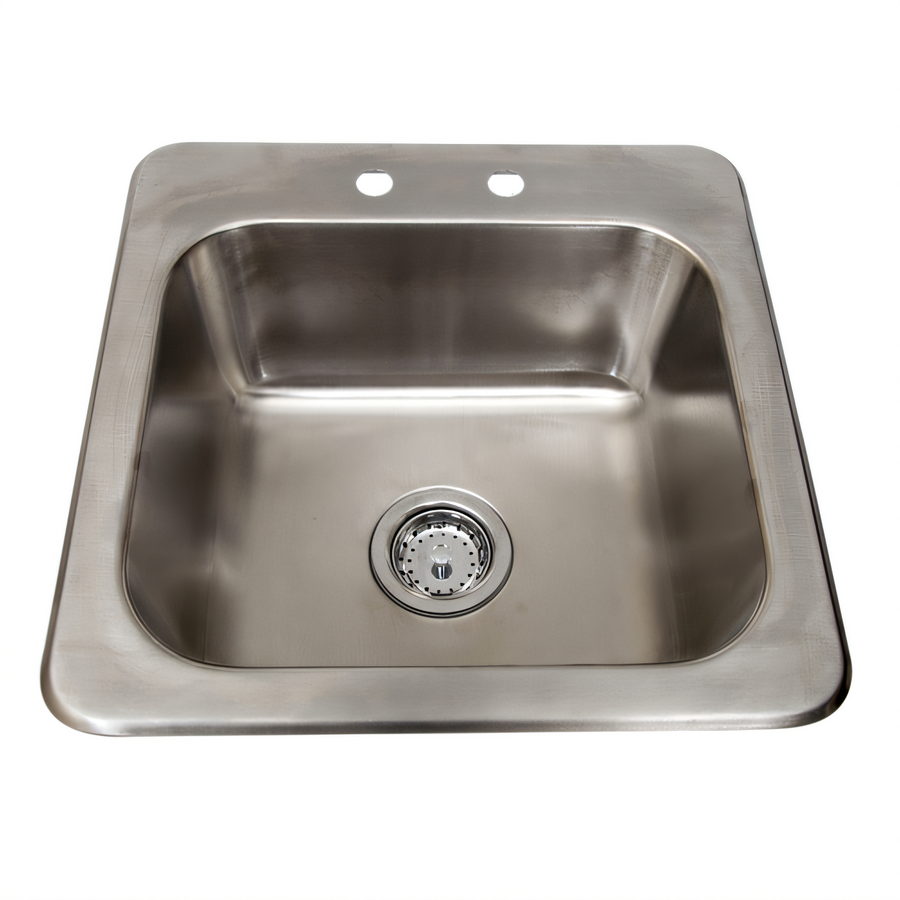 Product image #1 for BK Resources Deep Drawn 1-Compartment 19" x 19" Drop-In Sink with BKD-5G-G Faucet and BKDR-4 Drain