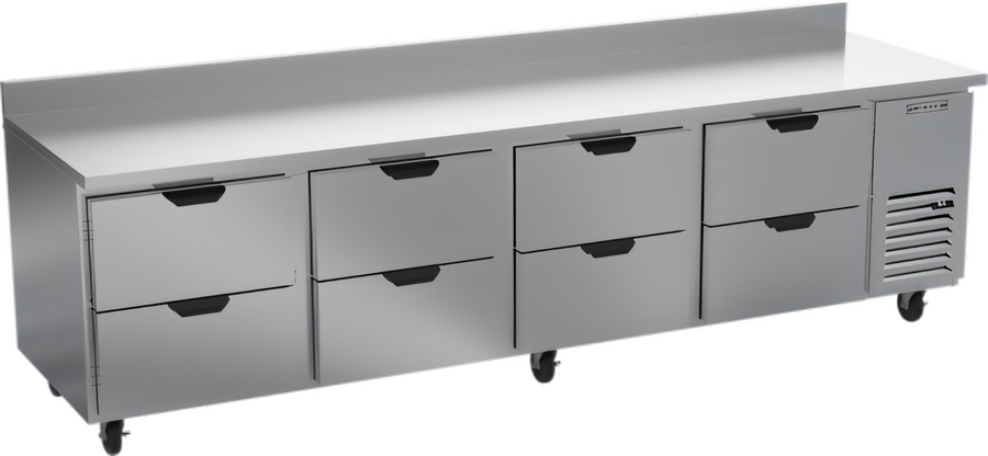 Product image #1 for Beverage-Air WTRD119AHC-8 119-Inch Four-Section Worktop Drawer Refrigerator