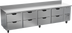 Thumbnail image #1 for Beverage-Air WTRD119AHC-8 119-Inch Four-Section Worktop Drawer Refrigerator