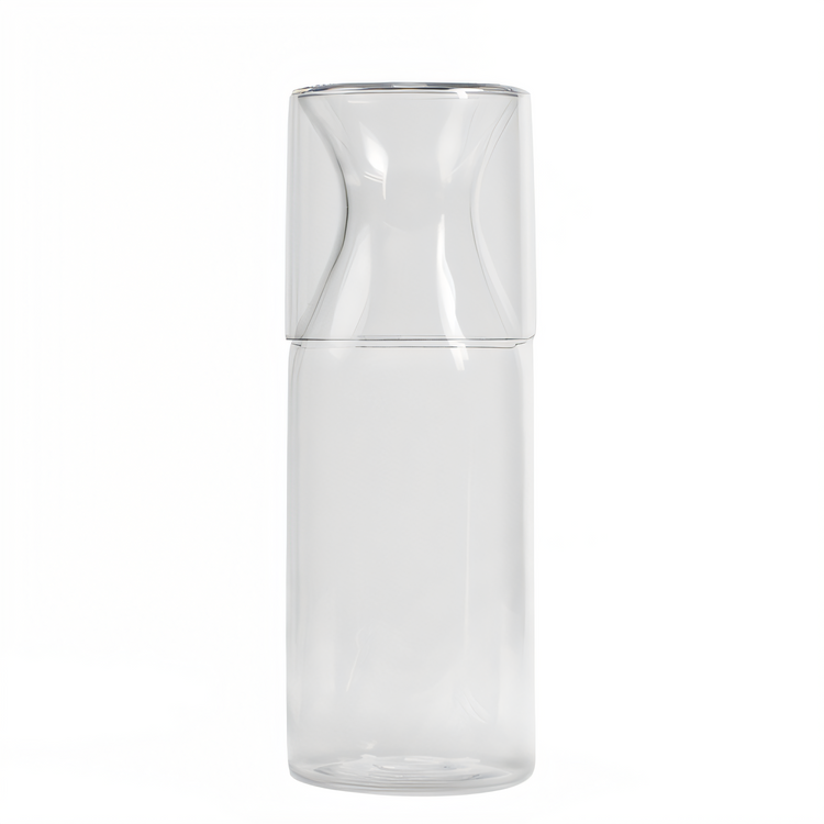 Product image #1 for 40 oz. Clear Plastic Round Water Carafe with 18 oz. Cup
