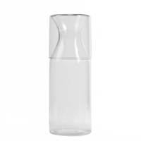 40 oz. Clear Plastic Round Water Carafe with 18 oz. Cup