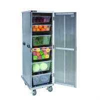 Cres Cor Insulated Mobile Aluminum Utility Cabinet with Solid Door, 40-Pan Capacity