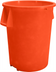 Thumbnail image #1 for Bronco 55 Gallon Round Stackable Waste Container, Orange