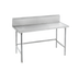 Thumbnail image #1 for Advance Tabco 96 Inch W x 36 Inch D 304 Stainless Steel Work Table with 10 Inch Backsplash and Open Base