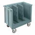 Thumbnail image #1 for Cambro Adjustable Tray and Dish Cart, Slate Blue, 500 lb. Capacity