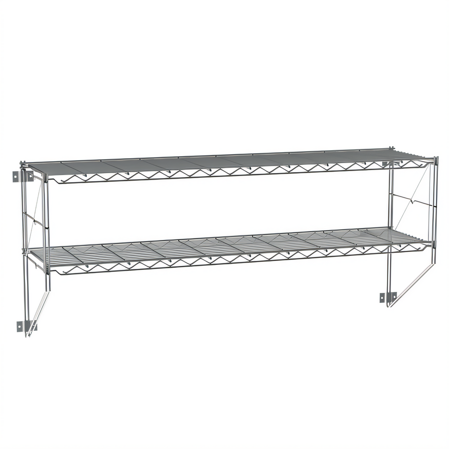 Product image #1 for Metro Erecta Regular Chrome Wire Wall Shelf Kit, 50-1/4 W x 13 D x 21 H