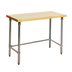 Thumbnail image #1 for 48 x 30 Inch Baker's Top Hardwood Work Table with 4 Inch Side and Rear Splash and Galvanized Base