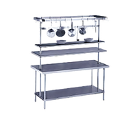 Advance Tabco Single Table-Mounted Work Table Overshelf, 84 W x 18 D, Stainless Steel