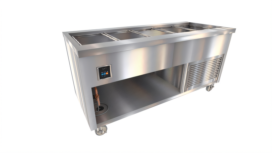 Product image #1 for Thurmaduke TCM-74SS-N7 Mobile Cold Food Unit with NSF 7 Pan