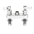 Thumbnail image #1 for Fisher 67458 4-Inch Center Deck-Mount Stainless Steel Control Valve with Rigid Outlet, Check Stems & Lever Handles