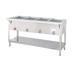 Thumbnail image #1 for Aerohot E304 4-Well Electric Hot Food Station with Open Shelf Base and Carving Board
