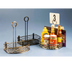 Thumbnail image #1 for Birdnest Semi-Round Flat-Back Wire Condiment Rack, Black