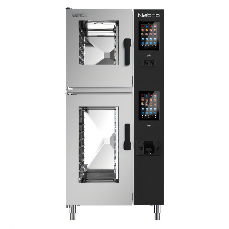 Product image #1 for Lainox Naboo 5.0 NAE161B Double-Stacked Electric Combi Oven, 6 x 1/1 GN + 10 x 1/1 GN, Direct Steam