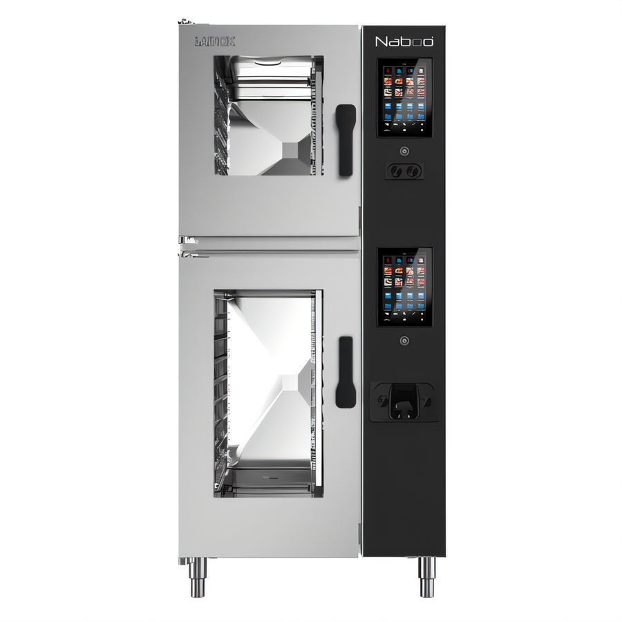 Product image #1 for Lainox Naboo 5.0 NAE161B Double-Stacked Electric Combi Oven, 6 x 1/1 GN + 10 x 1/1 GN, Direct Steam