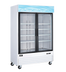 Thumbnail image #1 for Two-Section Reach-In Glass Door Merchandiser Refrigerator, 45 Cu. Ft., Bottom-Mount Self-Contained, White