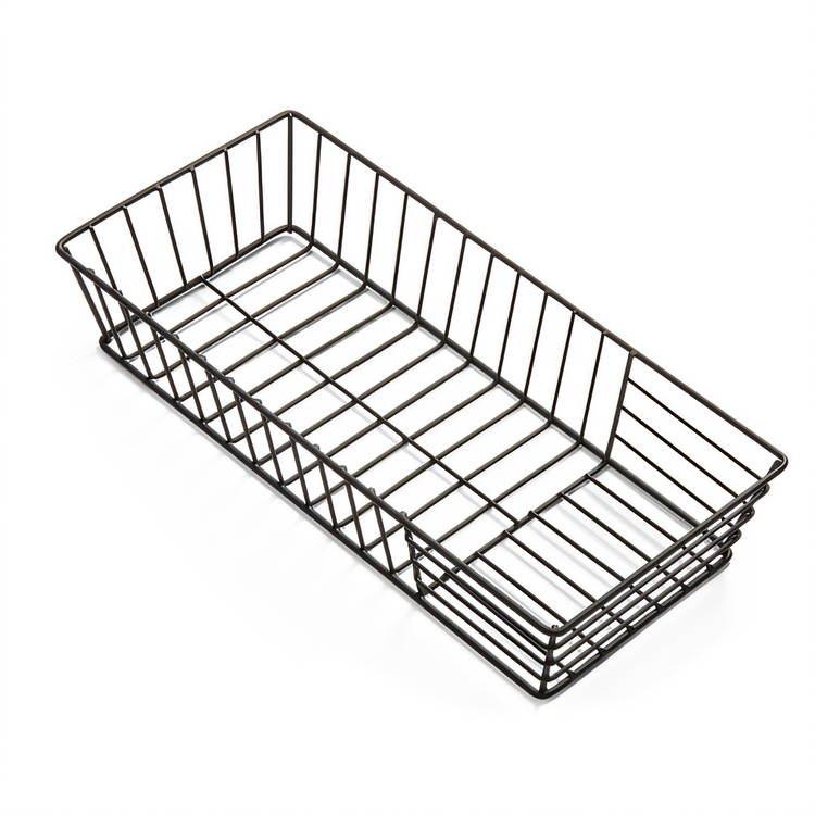 Product image #1 for Nestable Rectangular Metal Serving Basket, 13 x 6 x 2.5 Inches