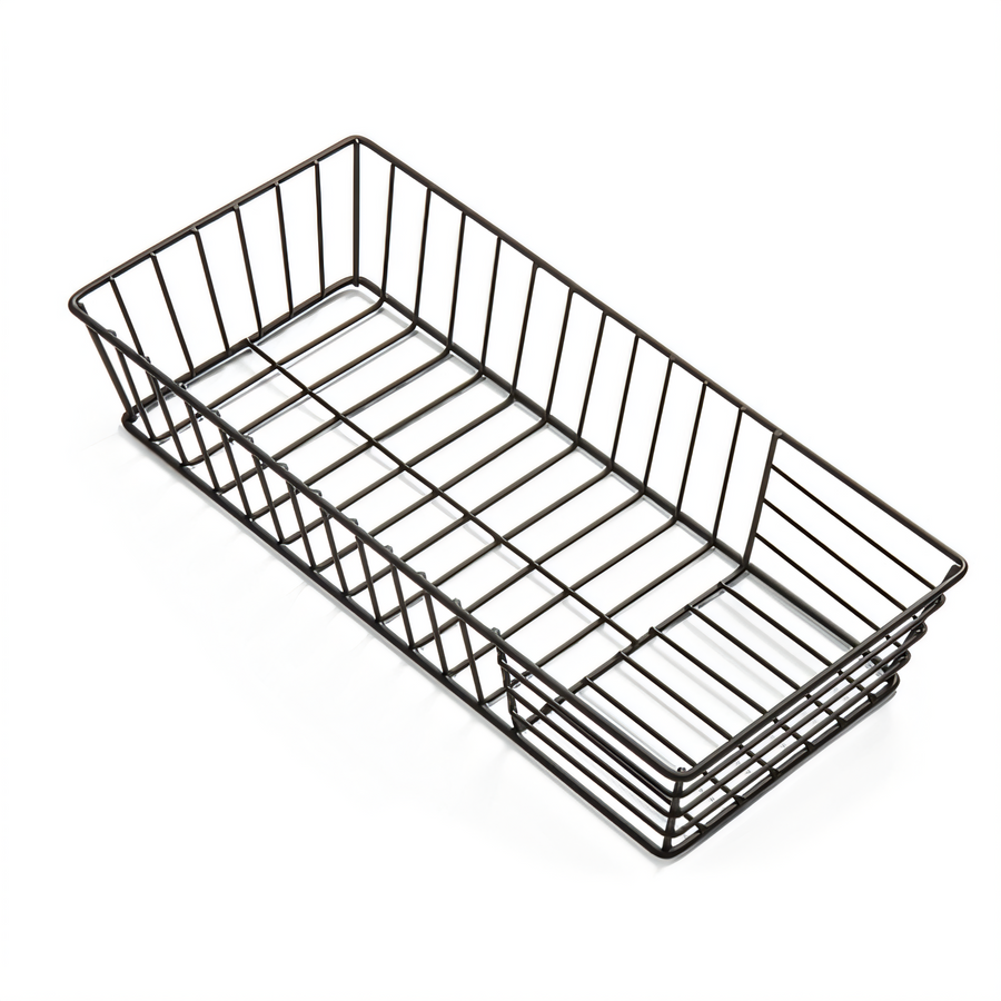 Product image #1 for Nestable Rectangular Metal Serving Basket, 13 x 6 x 2.5 Inches