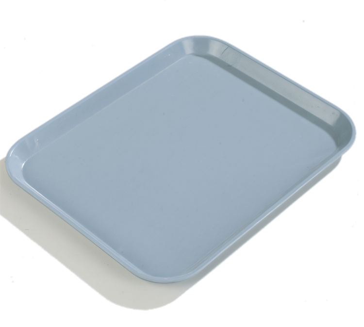 Product image #1 for Carlisle Glasteel 18 x 14 Inch Rectangular Fiberglass Cafeteria Tray - Ice Blue