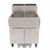 Thumbnail image #1 for Dean Decathlon Gas Performance Fryer Battery with Built-In Filtration, Thermatron Controller, 3 x 75 lb Tanks