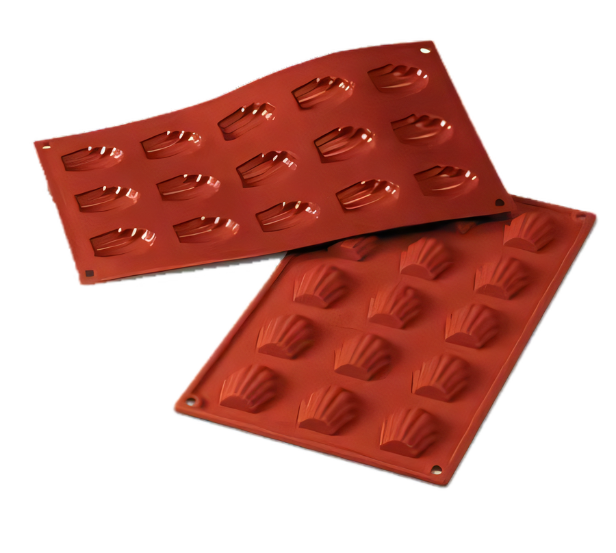 Product image #1 for Silikomart Mini-Madeleine Silicone Baking Mold, 15-Cavity