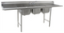 Thumbnail image #1 for Eagle Group 3-Compartment Floor Model Sink with Dual 24-Inch Drainboards, 102-Inch Wide, 430 Stainless Steel