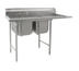 Thumbnail image #1 for Eagle Group 69-Inch Two-Compartment Stainless Steel Sink with Right Drainboard and Backsplash