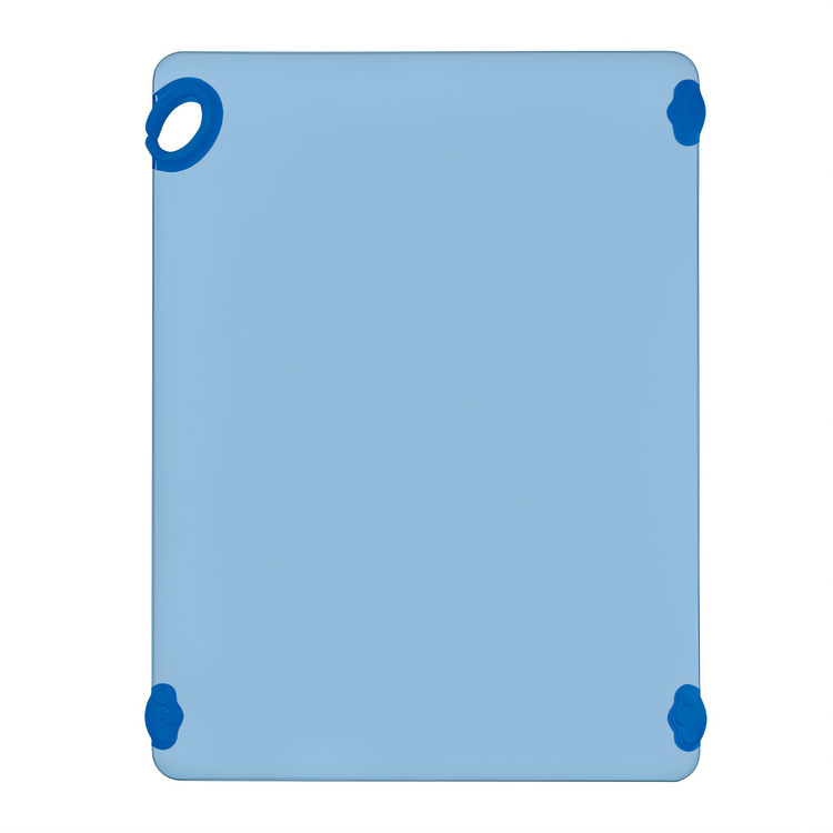 Product image #1 for Blue Rectangular Co-Polymer Cutting Board with Built-In Rubber Grip Hook, 18 x 24 x 1/2 Inch