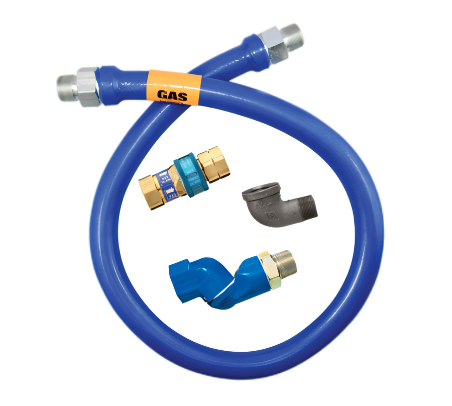 Product image #1 for Dormont Blue Hose 3/4 Inch Inside Diameter x 24 Inch Moveable Gas Connector Hose Assembly with SnapFast Quick Disconnect and Swivel MAX