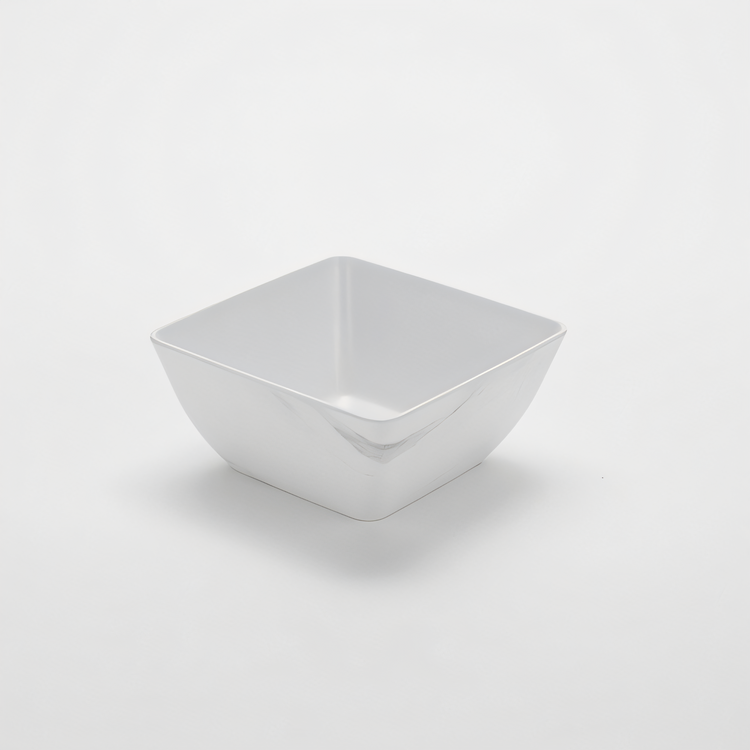 Product image #1 for American Metalcraft Naturals Collection Square Melamine Bowl, 54 oz., White Marble Pattern