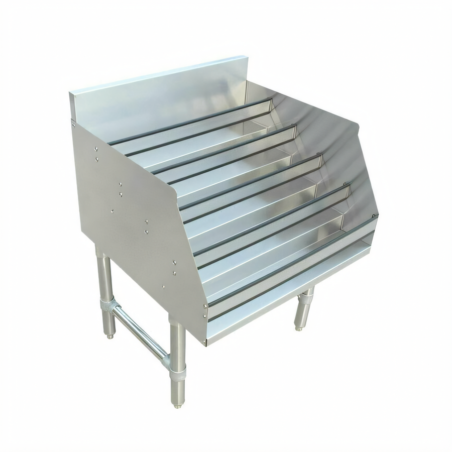Product image #1 for Omcan USA 5-Tier Freestanding Stainless Steel Liquor Display Rack, 24 x 25 x 36 Inches