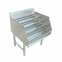 Omcan USA 5-Tier Freestanding Stainless Steel Liquor Display Rack, 24 x 25 x 36 Inches
