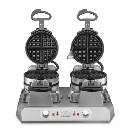 Product image #1 for Waring Commercial Double Belgian Waffle Maker, 7-Inch Round Waffles, 208V